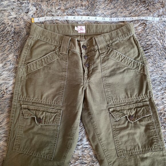 Joie green fitted cargo Pants 27 - Picture 3 of 5